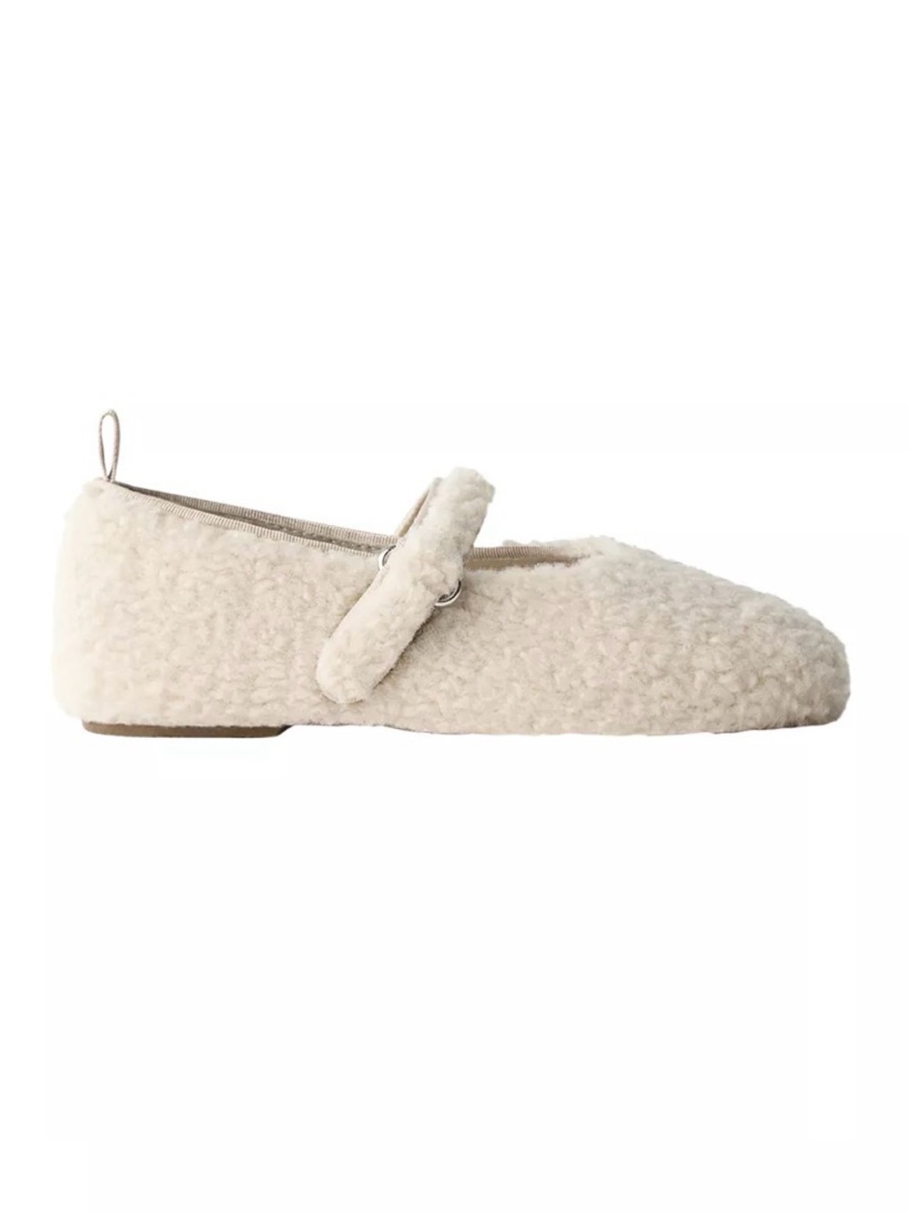 ZARA FLEECE BALLET FLATS
